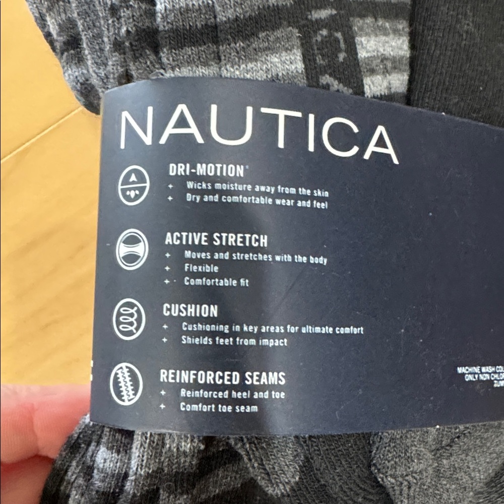 Nautical men's cushion crew socks - 9 pairs - Picture 2 of 3